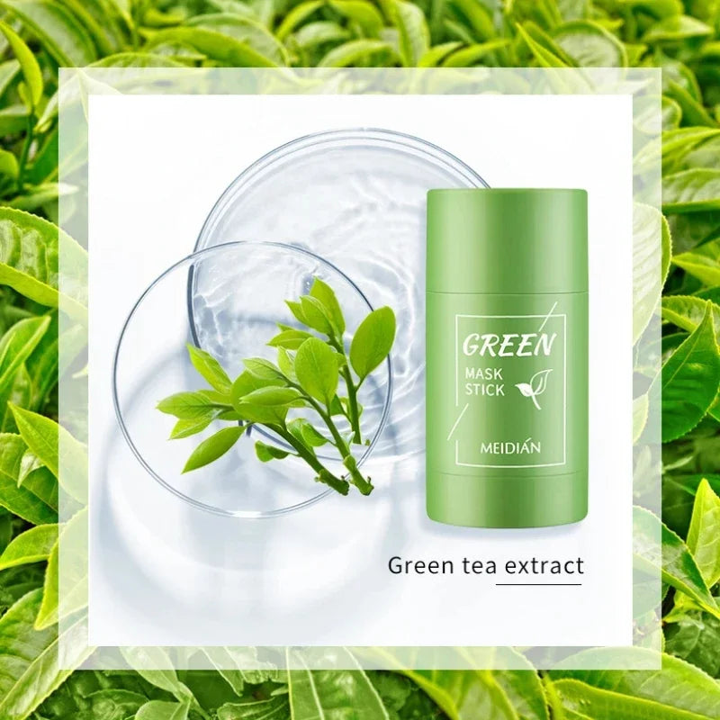 Original Facial Remove Blackhead Green Tea Solid Mask Treat Acne Blemish Black Dots Clean Stick Cream Shrink Pores Skin Care  ﻿