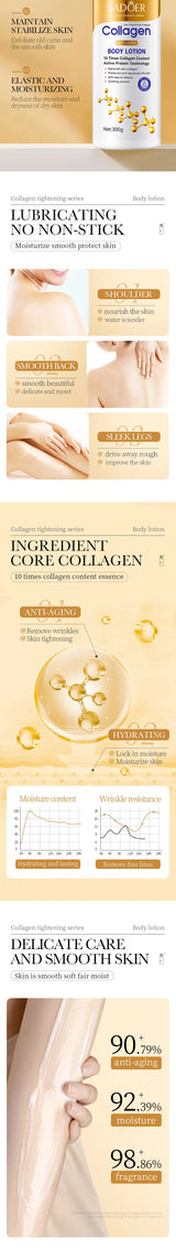 Collagen Body Lotion for Firming & Hydration - Intense Moisturizer Anti-Aging Skin for Dry, Sagging Skin, Nourishment 300g/pc