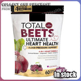Beetroot Gummies with CoQ10, B Vitamins Grape Seed Extract Plant-Based Soft Chews Daily Energy Supplement
