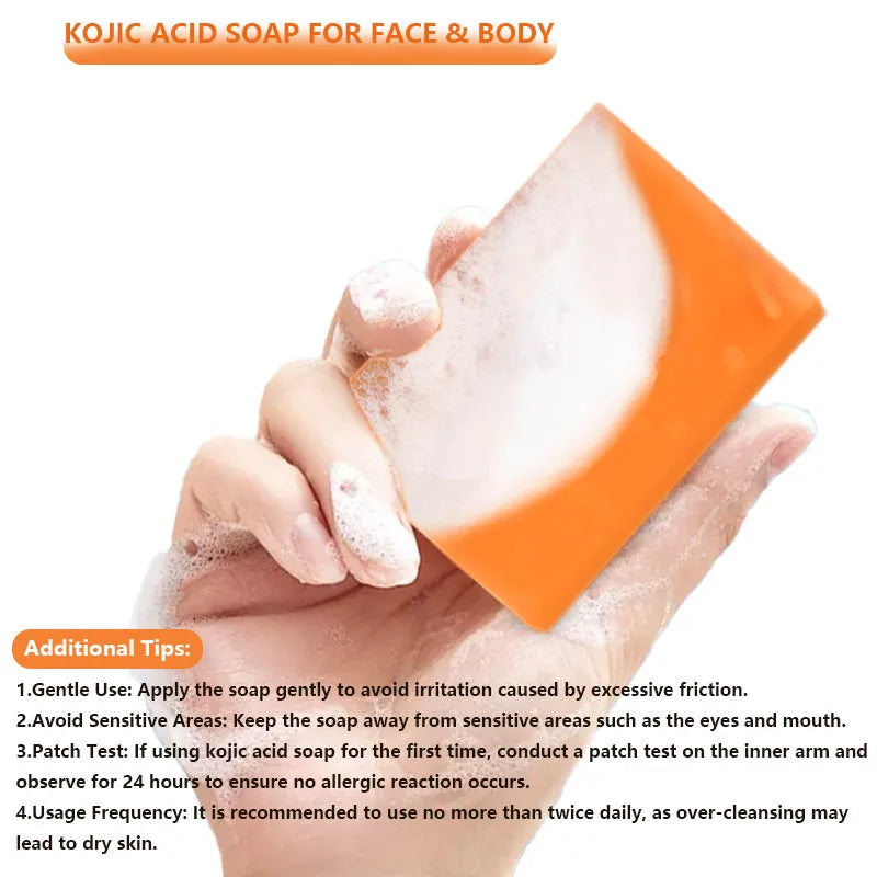 Kojic Acid Soap For Face And Body Bath More Radiant Gentle Cleansing Soap For Women Create a more even-looking Light Beige