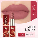 CATKIN Makeup Velvet Matte Lipstick, Hydrating Long‑Lasting Creamy Smooth, for Halloween Cosplay & Party Lip Looks