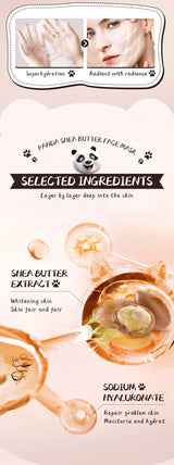 8pcs SADOER  Kawaii Fruits Face Mask Moisturizing Firming Hydrating Coconut Aloe Vitamin C Facial Masks for Face Skin Care