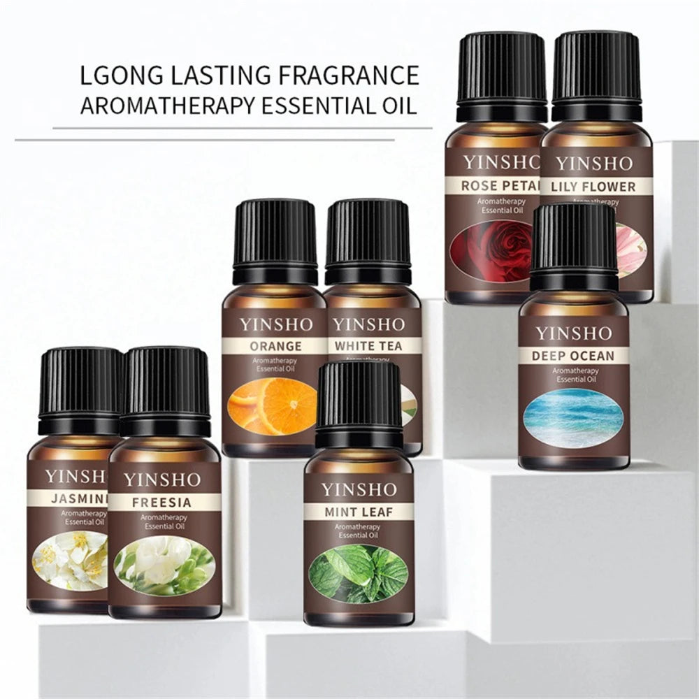 13 Flavors 10ml Essential Oils For Aroma Diffuser Air Humidifier Home Water-soluble DIY Versatile Deodorizing Spray Refresher