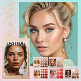 67-color multi-layered beauty book palette, a makeup book that combines eyeshadow, blush, contouring and highlighter,rich colors