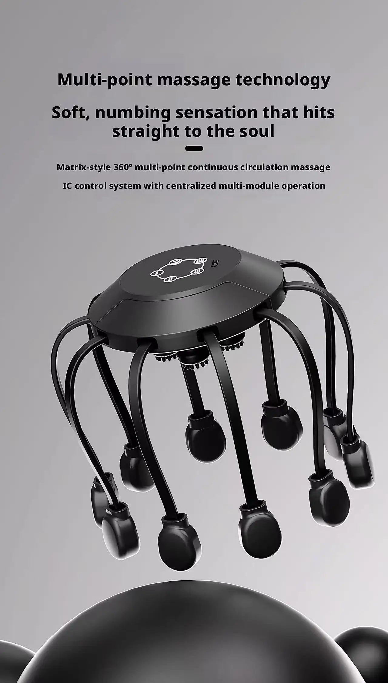 Electric Octopus Head Massager 10/14 Claws Smart Scalp Massage Device Relax Stress Relief Deep Tissue Home Head Spa Massager