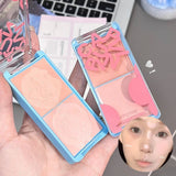 Two-tone Face Brightening Cream Pink Highlight Expansion Facial Highlighter Palette Natural Blush Moisturizing Matte Pink Rouge
