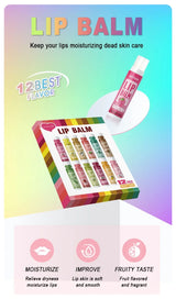 12 PCS/Gift Lip Balm Set 5g Deep Moisturizing and Long-Lasting Moisturizing Exfoliating to Create Hydrated Lips