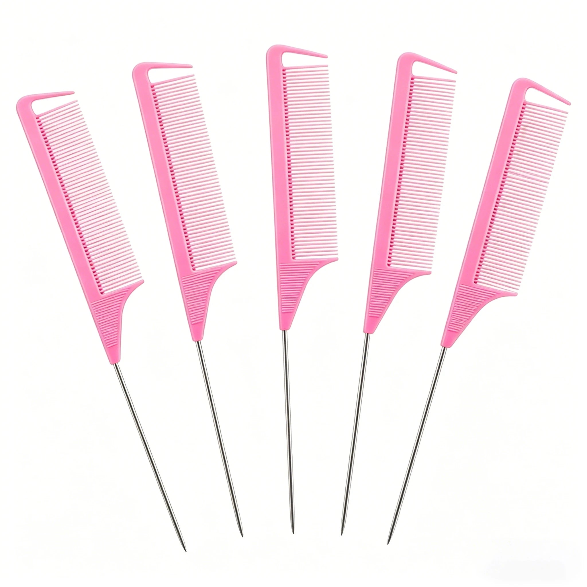 Pro Pointed Tail Salon Hairdressing Hair Styling Anti-static Comb Hair Brush Steel Needle Pin Rat Tail Combs Barber Accessories