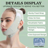 Adjustable V-Shape Face Lift Band Breathable Reusable Facial Slimming Strap Double Chin Reducer for Men Women Daily Skin Care