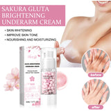 HOYGI Sakura Brighten Cream Improve Dull Reduce Melanin Glowing Skin for Underarms Knees Elbows Moisturize Bleaching Skin Care
