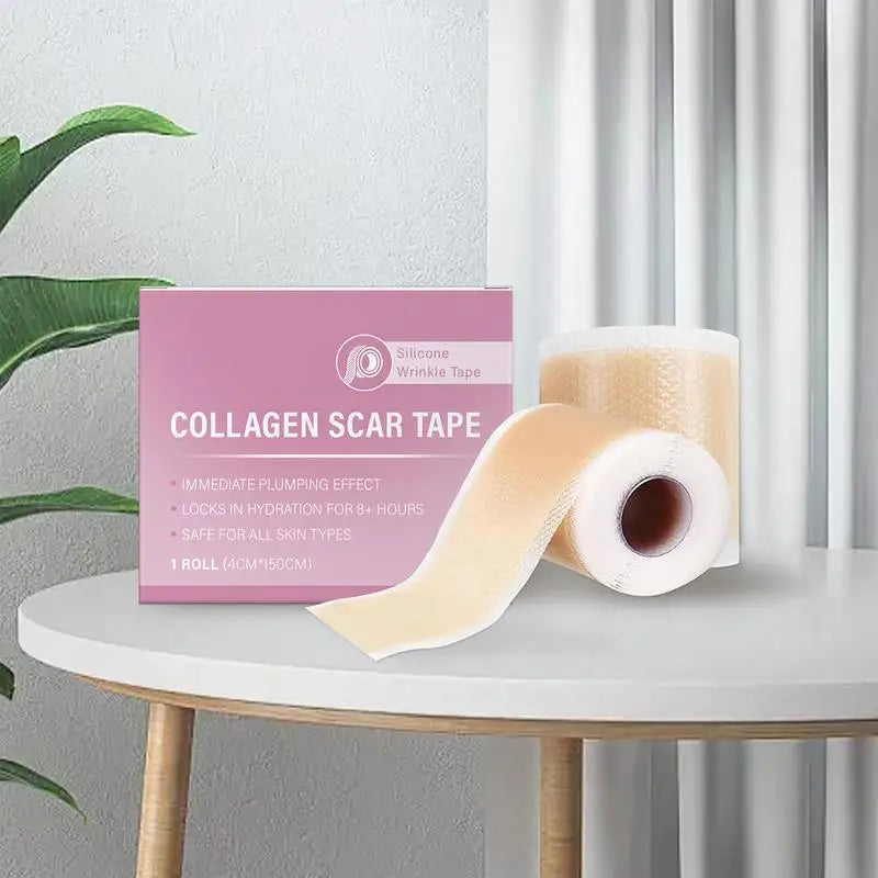 1 Roll Silicone Scar Sheets , 4cmX150cm Self-Adhesive Scar Cover Tape Reusable and Effective Skin Care Strips collagen scar tape