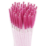 50pcs Disposable Eyelash Brush Crystal Eyebrow Comb Eyelashes Lifting Mascara Wand Micro Brushes Lash Extension Makeup Tools