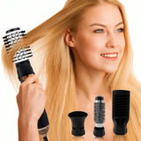 Hatteker EU 4-Head Hair Dryer Hot Air Brush Strong Wind Electric Straightener Curler Roller Comb Blower Styling Tool for Women