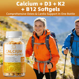 BBEEAAUU Vitamin D Calcium Capsules Helps Calcium Absorption Strengthen Bone and Tooth Improve Osteoporosis Adult Health Food