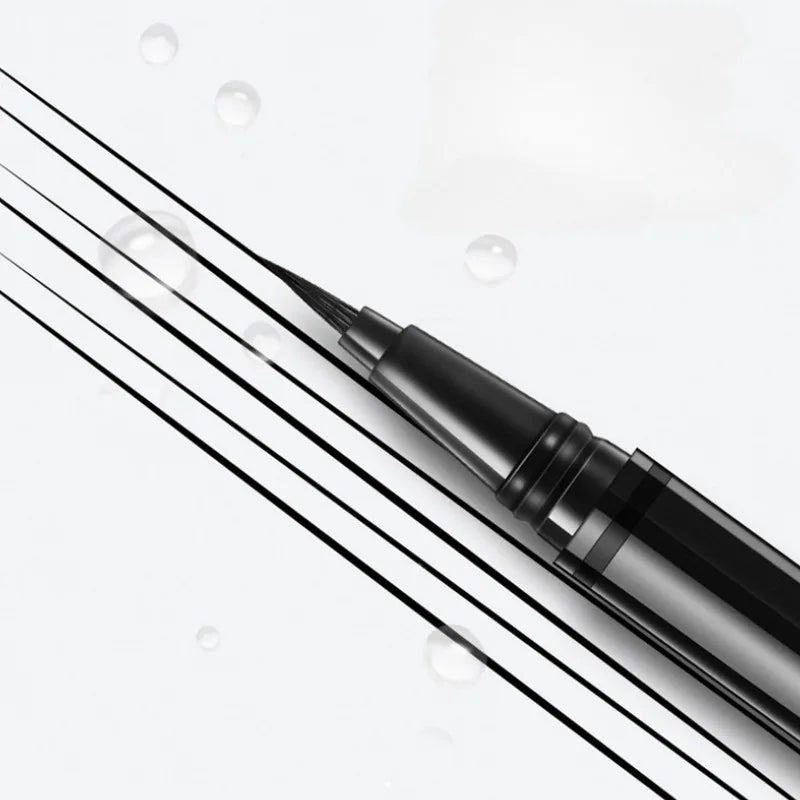 Black waterproof, sweat-proof, and smudge-proof eyeliner creates a natural look and glides on quickly and easily.
