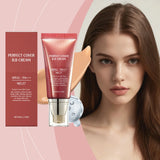 BB Cream SPF 42 PA +++ Tinted Moisturizer for Face Full Coverage Concealer Liquid Foundation Makeup for Dark Circles Fine Lines