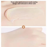 Face Makeup Primer Tri-color Cream Contour Color Isolation Waterproof Makeup Foundation Natural Makeup Base Cream 40g