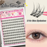Easy-To-Adhesive False Eyelashes Set, Thick Cartoon Style with Natural Appearance, Suitable for Beginners, Thick and Fluffy, Rea