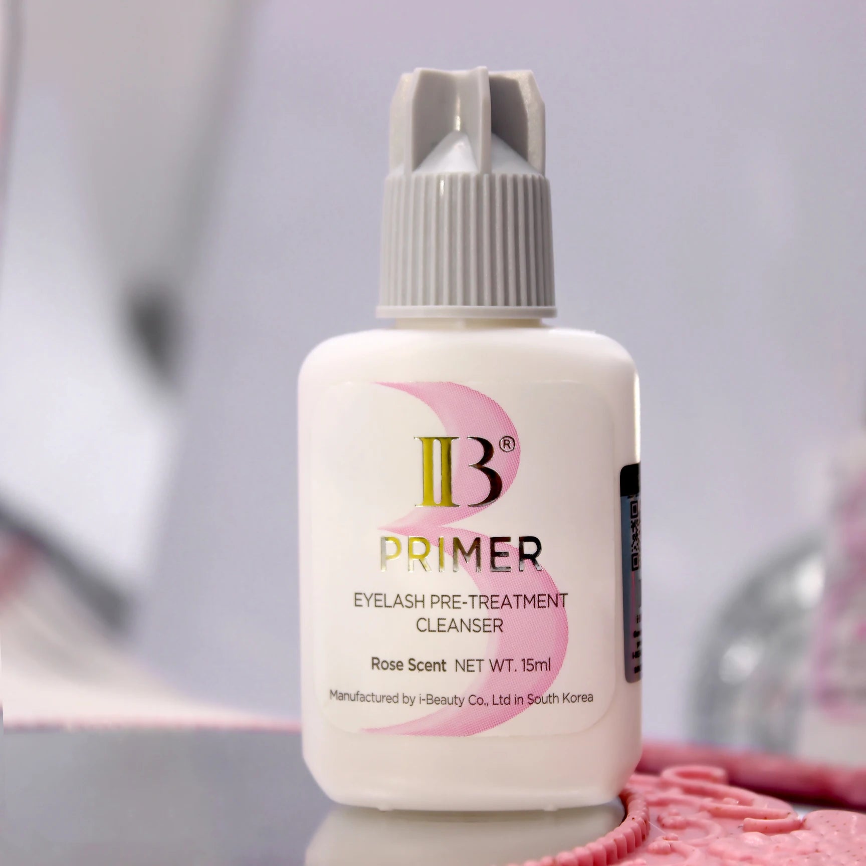 1Bottle IB Rose Primer Eyelash Extension Booster Long Lasting Original Korea Shop Adhesive Supplies Makeup Glue Stronger Tools