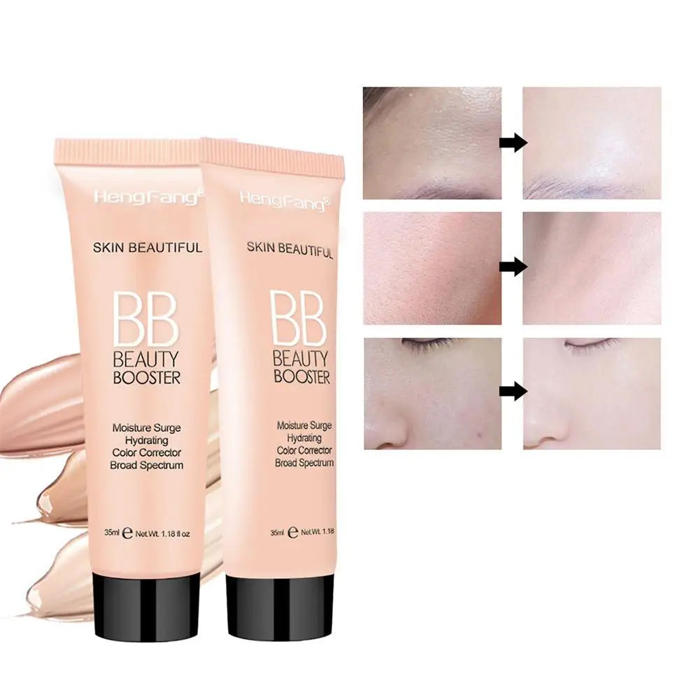 Natural Hydrating BB Cream Full-Coverage Foundation & Concealer, Color Correcting Tinted Moisturizer Cream Even Skin Tone Makeup