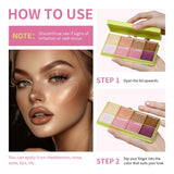 8 Colors Cream Highlighter Palette for Highlight, Blush&Contouring, Various Colors To Meet Various Makeup Needs Highlight Disc