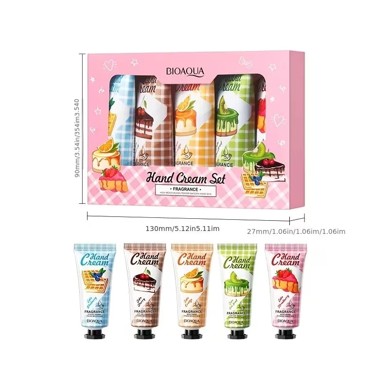 Christmas gift 5/box hand cream set,Fragrance hand cream,cream texture,hand cream travel pack,durable moisturizer gift for women