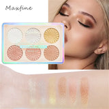 6-color Blush and Contouring All-in-one Palette Pearlescent Matte Powder Face Blusher Glitter Highlighter Blush Makeup Palette