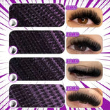 DIY Lash Extension Kit Clusters Individual Eyelashes Kit 9-16mm with Bond and Seal Wispy Natural Mange Lashes