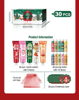 Christmas Gift Set Distribution 120PCS/Box in Bulk, Lip Balm in Bulk, Hand Cream in Bulk, Christmas Cards, Gift Gauze Bags