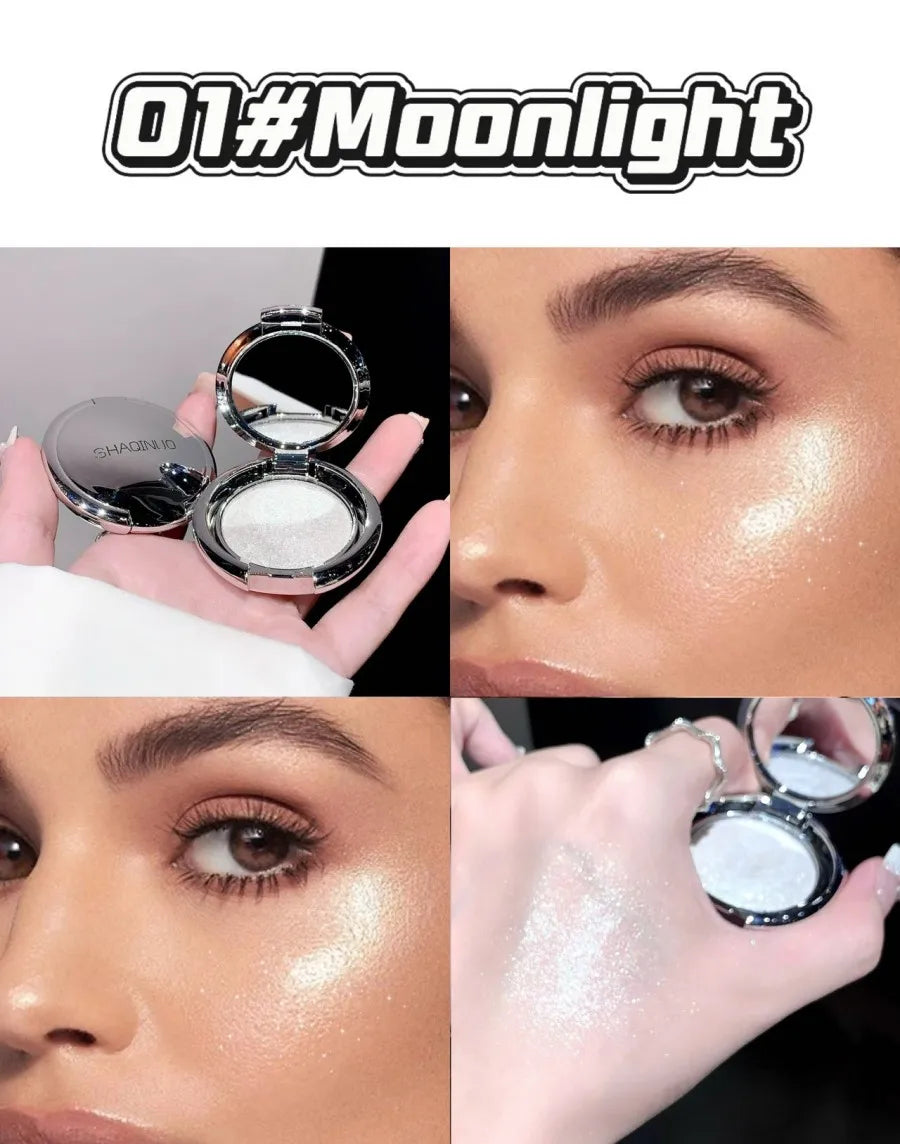 SHAQINUO Highlighter Cream, Radiant Shimmer Powder, Smooth with Potato Mash Texture, Long-lasting, Non-Flaking for Highlighting