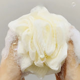2-In-1 Bath Ball Towel Loofah With Drawstring Closure For Soap Soft Exfoliating Mesh Shower Sponge Skin Care Bathing Tool