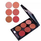 6-color Blush and Contouring All-in-one Palette Pearlescent Matte Powder Face Blusher Glitter Highlighter Blush Makeup Palette