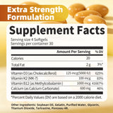 BBEEAAUU Vitamin D Calcium Capsules Helps Calcium Absorption Strengthen Bone and Tooth Improve Osteoporosis Adult Health Food