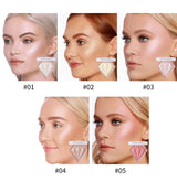 Natural Diamond Highlighter Powder 5 Color Shimmer Contour Nose Shadow Brightening Face Makeup Cosmetics Palette
