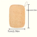 4-6Pcs Natural Loofah Exfoliating Sponges - Gentle Body Scrubber for Shower & Bath, Bamboo Fiber Cleaning Pads