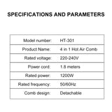 Hatteker EU 4-Head Hair Dryer Hot Air Brush Strong Wind Electric Straightener Curler Roller Comb Blower Styling Tool for Women