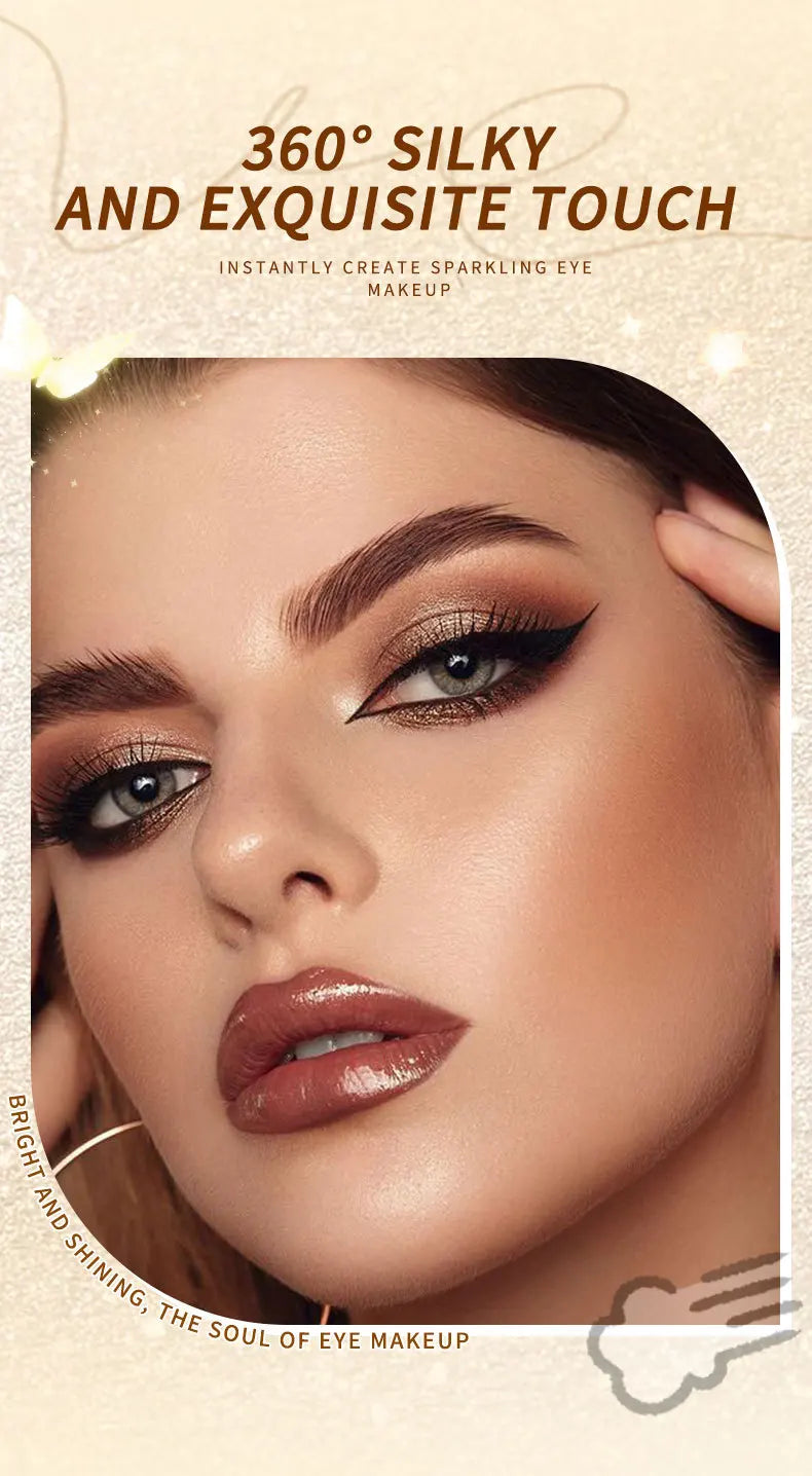 Double-ended Eyeshadow Pen Eyeliner Multiuse Shimmer Shadow Pearlescent Glitter Brightening Longlasting Waterproof Sweat-proof