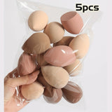 5/10Pcs Ombre Makeup Sponge Set, Vegan Latex-Free Soft Blender, Dual Use Liquid Powder Foundation, Travel Size All Skin Types