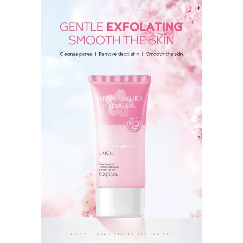 LAIKOU Sakura Peeling Gel Facial Exfoliation Cleans Pores Moisturizing Oil Control 60g