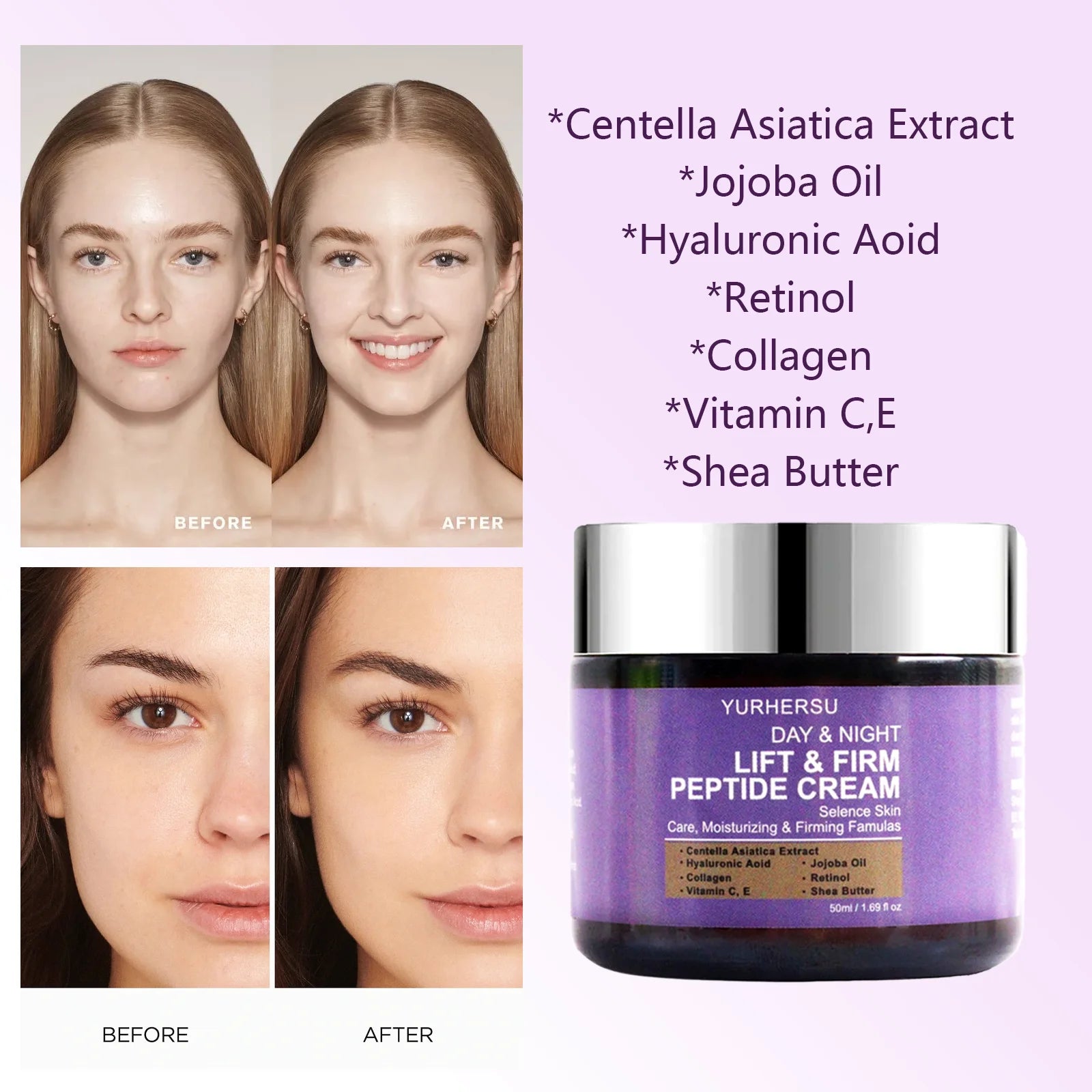 Day & Night Lifting Cream, Anti-Wrinkle Face Firming Cream, Tightens Sagging Skin, Fast Absorption, For All Skin Types