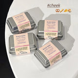 BLACKNANA Square Iron Box Single Color Blush Cream Low Saturation Gray Pink Long-lasting Makeup Tender Rouge