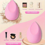 5/10Pcs Ombre Makeup Sponge Set, Vegan Latex-Free Soft Blender, Dual Use Liquid Powder Foundation, Travel Size All Skin Types