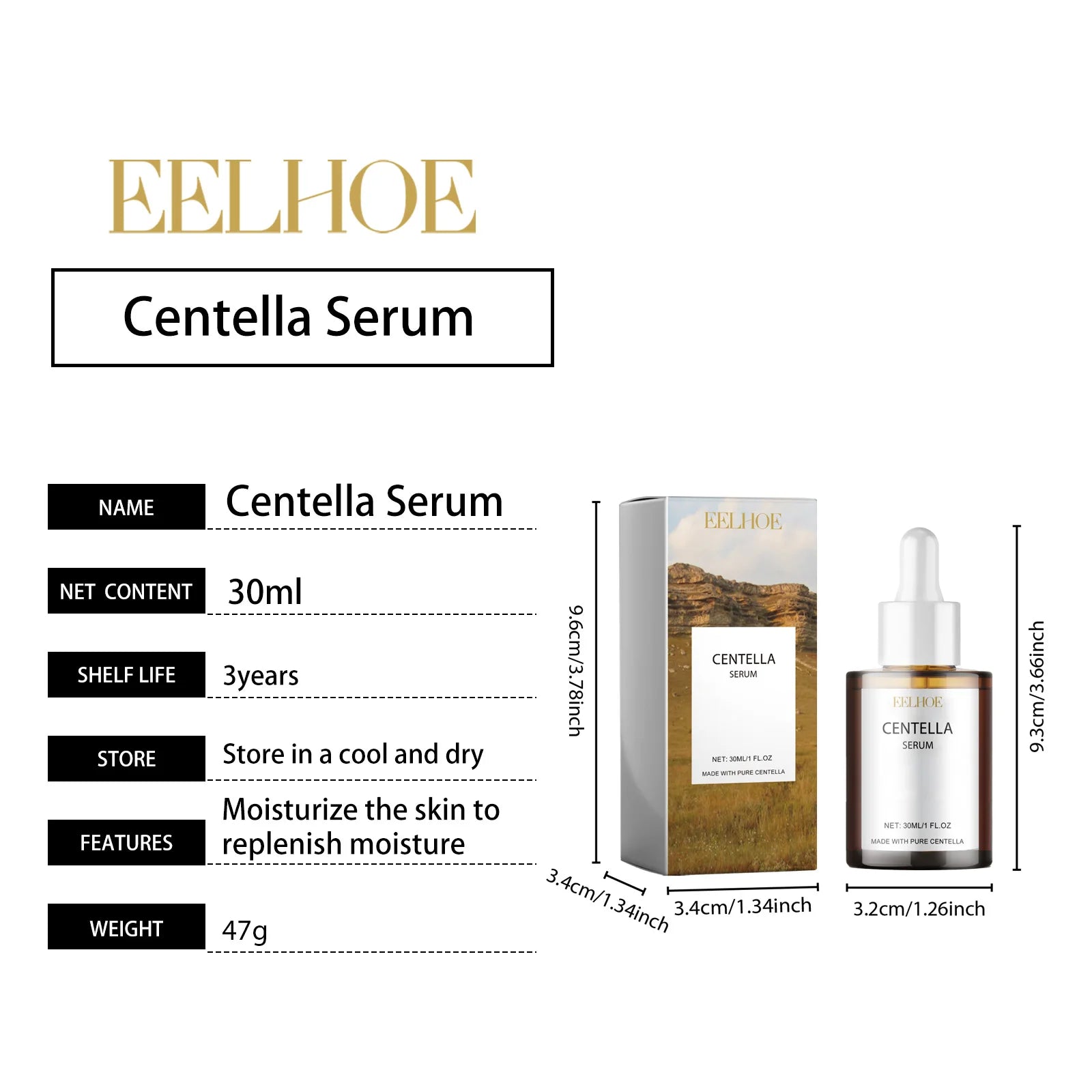 Korea Centella Asiatica Serum Sensitive Skin Soothing Formula With Acne Fighting Deep Moisturizing Benefits Gotu Kola Ampoule