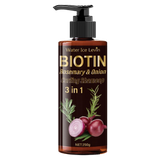 Biotin Shampoo 3-in-1, Moisturizing and Rich in Onion Extract Foam, Hydrates and Adds Shine for 72 Hours, Gently Massages and Cleanses for Hair That Is Fluffy and Smooth