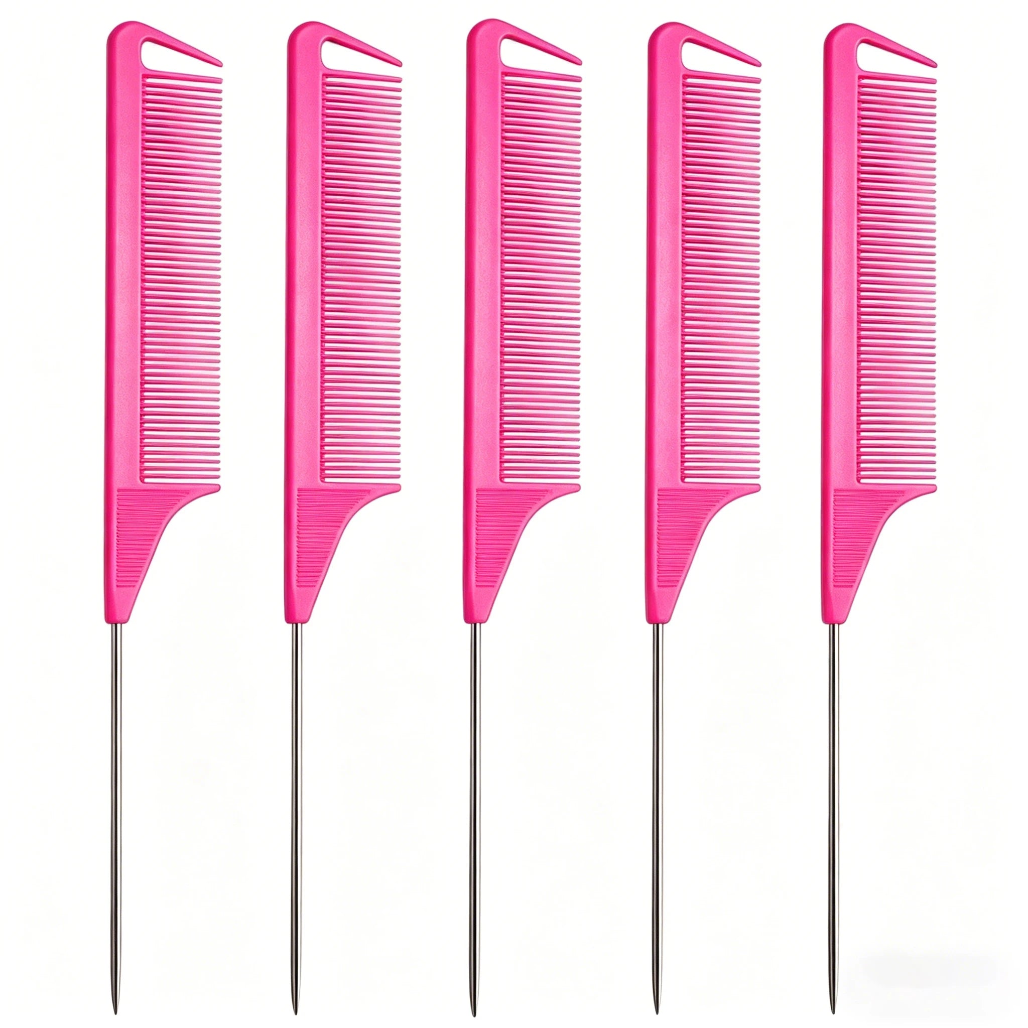 Pro Pointed Tail Salon Hairdressing Hair Styling Anti-static Comb Hair Brush Steel Needle Pin Rat Tail Combs Barber Accessories