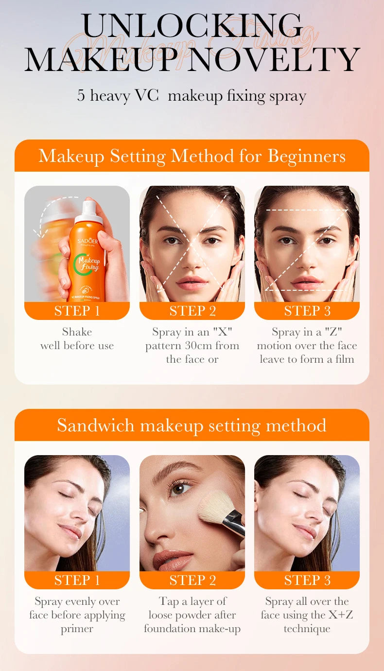 Waterproof Mattifying Setting Spray Long-lasting Glossy Matte Base Makeup Control Oil Non-Sticky Make-up Fixer Spray 150ml