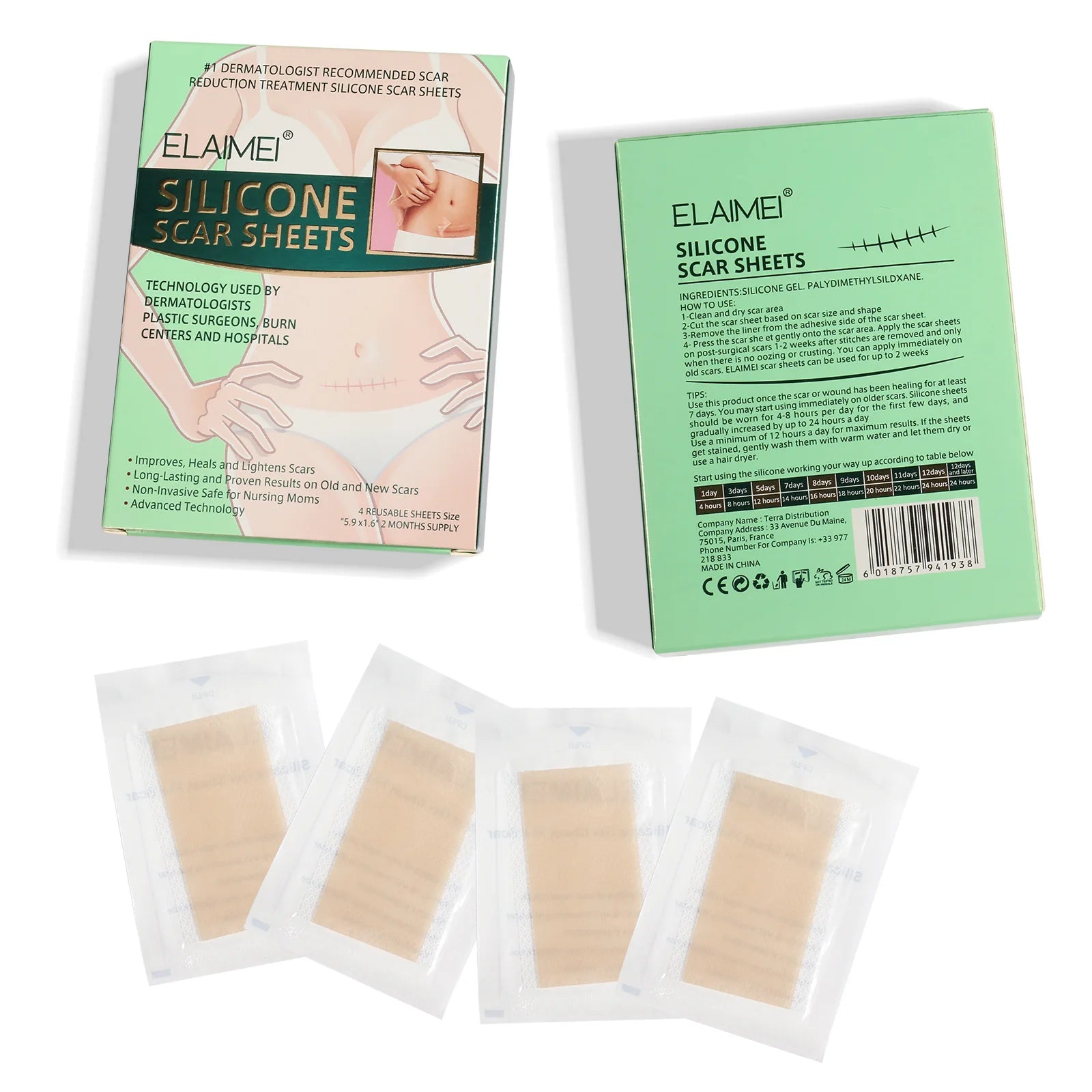 Scar Patches Remove Silicone Gel Sheet Correctors Burn Wounds Efficient Surgery Scar Tape Skin Repair Self-Adhesive Scar Cover