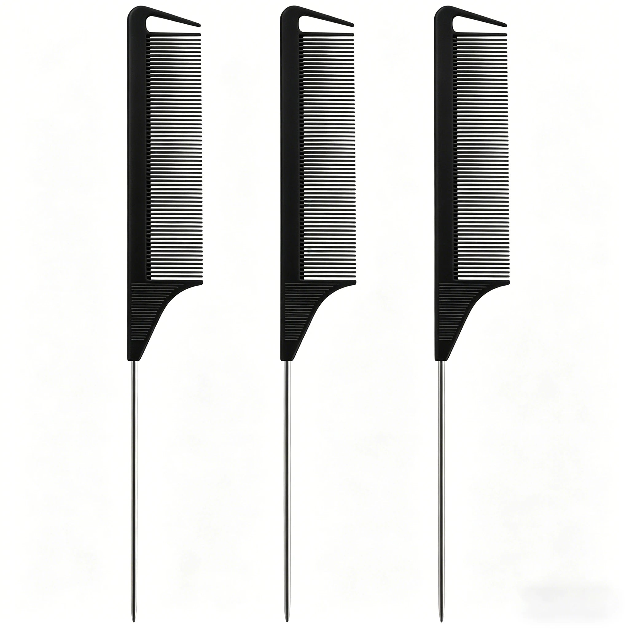 Pro Pointed Tail Salon Hairdressing Hair Styling Anti-static Comb Hair Brush Steel Needle Pin Rat Tail Combs Barber Accessories