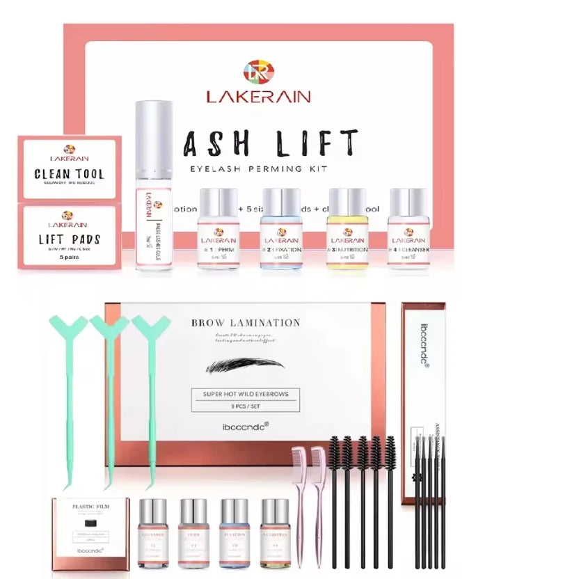 Pro Brow Lift Perming Eyebrow Lifting Brow Lamination Kit with Cling Film Nutrition Keratin Perming Lotion for Home Use