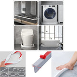 Rubber Silicone Shower Barrier Water Stopper Bathroom Waterproof Strip Water Retaining Strip Bendable Door Bottom Sealing Strip